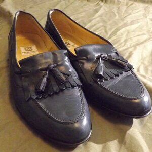 Bruno Magli Shoes Mens 11 Black Tassle Loafers Rex Kiltie Italy